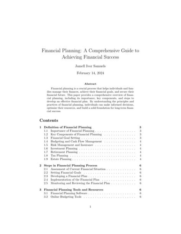 A Comprehensive Guide To Achieving Financial Success