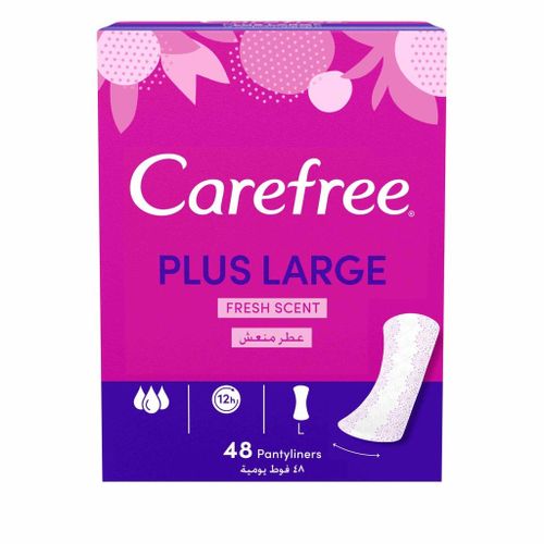 Carefree Plus Large Panty Liners Fresh Scent 48 PCS