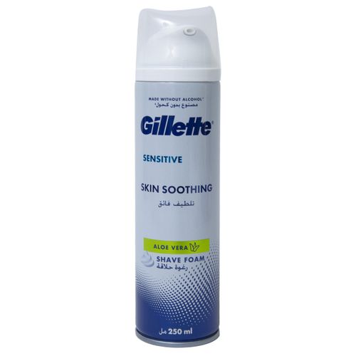 Gillette Shave Foam With Aloe Vera For Sensitive Skin 250 Ml