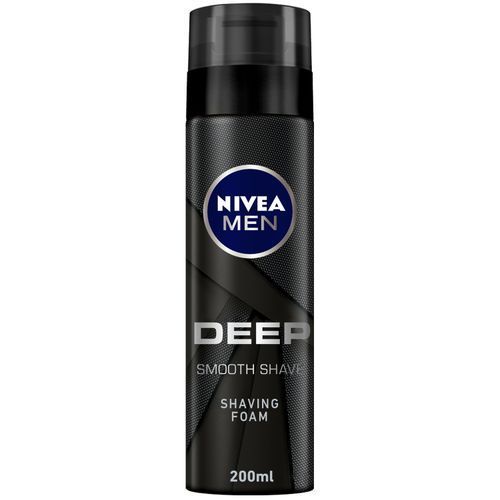 NIVEA MEN Nivea - Men DEEP Smooth Shave Shaving Foam - Antibacterial Black Carbon - 200ml