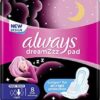 Always Maxi Thick Dreamzzz 2 in 1 Extra Long Pads - 8 Pads